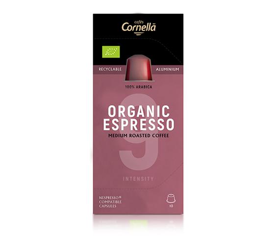 CAFÈS CORNELLÀ  Organic Espresso caja de 10 Cápsulas 