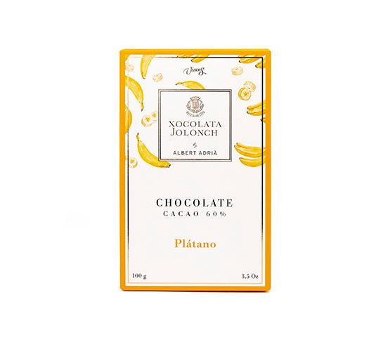 XOCOLATA JOLONCH  by ALBERT ADRIÀ Chocolate Negro con 60% de Cacao con Plátano 100g