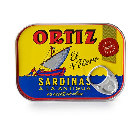CONSERVAS ORTIZ Sardinas Aceite de Oliva a La Antigua Lata 140g